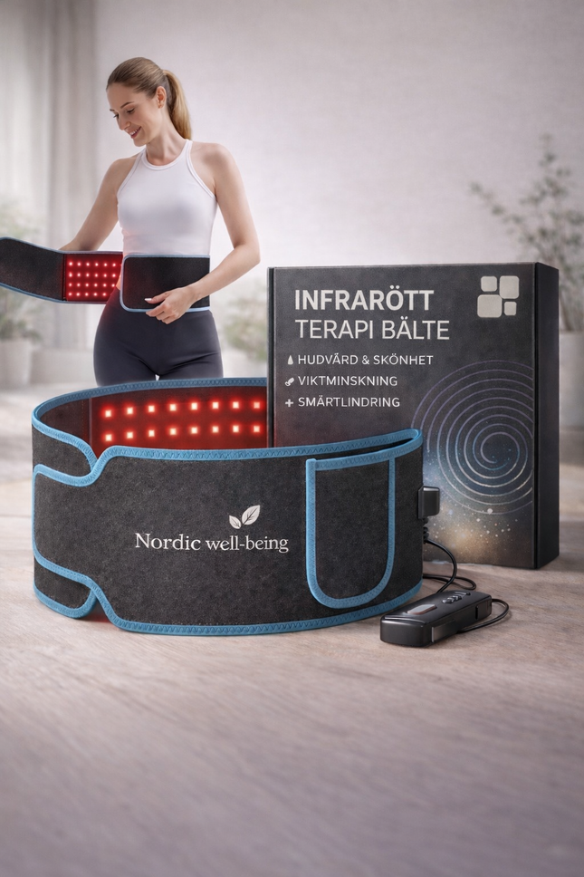 Infrarött ljusterapi bälte för avslappning och smärtlindring