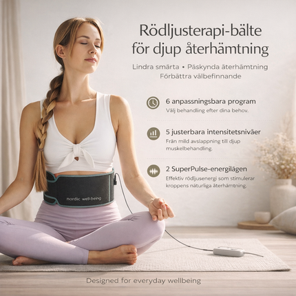 Infrarött ljusterapi bälte för avslappning och smärtlindring