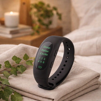 Intelligent sömnhjälpmedel – Snabb insomning, hypnos mot sömnlöshet, lindrar ångest, armbandsur för bättre sömn