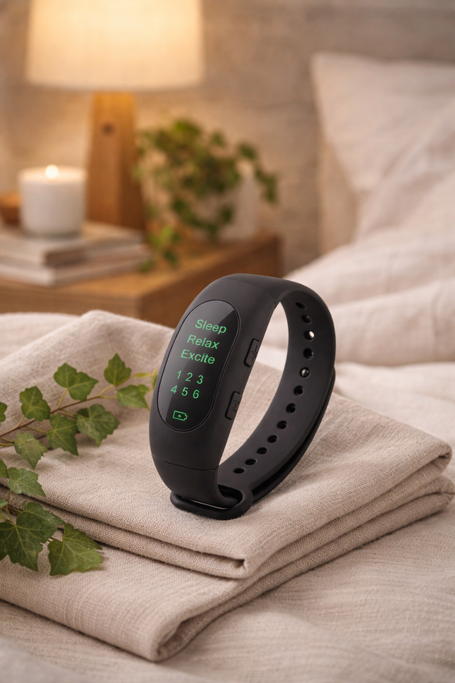 Intelligent sömnhjälpmedel – Snabb insomning, hypnos mot sömnlöshet, lindrar ångest, armbandsur för bättre sömn