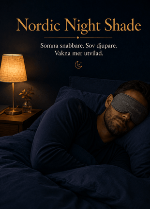 Nordic NightShade™ – Handgjort Sovmask i 100% bomull för djupare och bättre sömn - Nordic Well-being