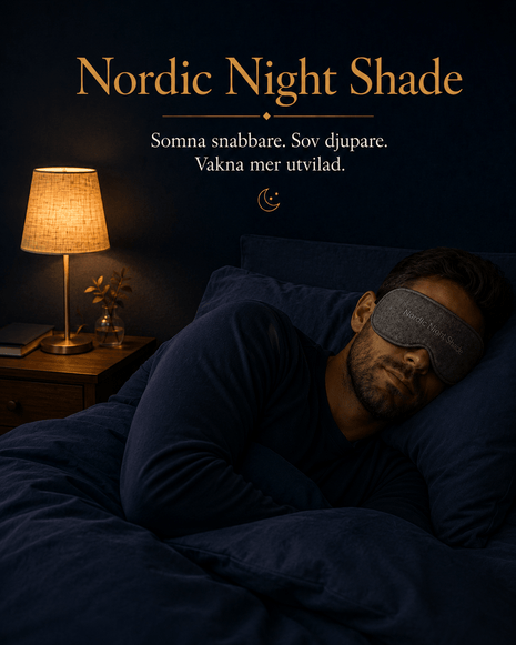 Nordic NightShade™ – Handgjort Sovmask i 100% bomull för djupare och bättre sömn - Nordic Well-being