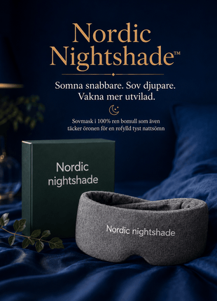 Nordic NightShade™ – Handgjort Sovmask i 100% bomull för djupare och bättre sömn - Nordic Well-being