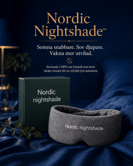 Nordic NightShade™ – Handgjort Sovmask i 100% bomull för djupare och bättre sömn - Nordic Well-being