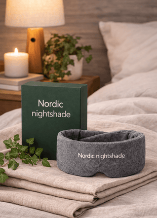 Nordic NightShade™ – Handgjort Sovmask i 100% bomull för djupare och bättre sömn - Nordic Well - being