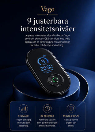 Vago™ öronclips för nedvarvning vid stress, oro och ångest